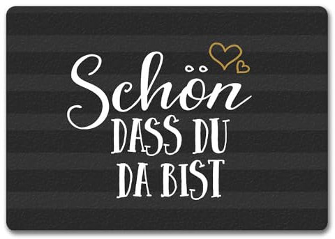 trendaffe Schön dass du da bist Fußmatte randlos mit Motiv