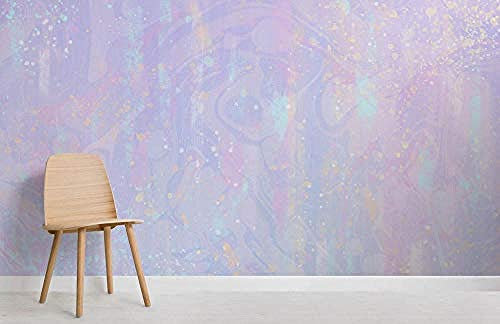 Custom Customization Pastel Pink and Purple Unicorn Colour Wallpaper Mural Custom 3D Wallpaper Paste Living Room The Wall for Bedroom Mural Border-350cm×256cm