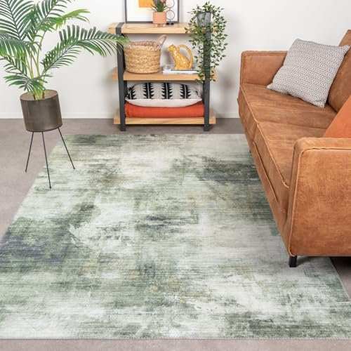 FRAAI | Home & Living Moderner Teppich - Strong Grün Mint - Polyester - Flachgewebe - Modern - Wohnzimmer, Esszimmer, Schlafzimmer - Carpet