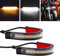 Biqing 2PCS Motorcycle Fork Turn Signal Light Strip,Universal 12V Flexible Switchback White & Amber Front Rear Turning Indicator Lights Waterproof Motorcycle DRL Daytime Running Light(39mm-70mm)