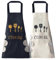Ruikdly 2 Stück Kochschürze Baumwoll Verstellbare Kochschürze Küchenschürze Grillschürze Wasserdicht Kochschürze mit 2 Taschen BBQ Backen Chef Schürze für Damen Herren Erwachsene（Schwarz Weiß）