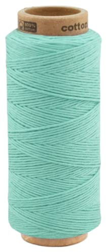 100 Meter Baumwollkordel 1,0 mm, Kordel Schnur Baumwolle Bindfaden Bäckergarn Geschenkband (0044 - Mintgrün)