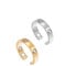 Yusat 2 Stück Lymphdrainage Magnetring, verstellbarer Gewichtsverlust, offener Fingerring Magnetring Damen und Herren, Gold+silber