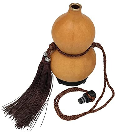 Baoblaze Feng Shui Natürliche Kürbisflasche Große Kapazität Kürbis mit Boden Kürbisflasche Wasserkrug für Bootfahren Camping Dekor Weihnachten Sammlerstück, 35–40 cm, 2,5 l