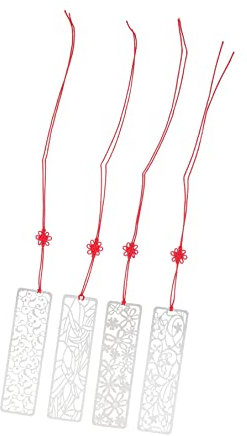 ULDIGI 4 Stück Formen Für Tonkostüme Winterliche Lesezeichen Malschablonen Zum Basteln Prägeschablonen Scrapbooking-zubehör Prägefolder Weihnachten Legierung Malutensilien Kunsthandwerk