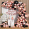 Ballons Or Rose Noir 134Pièces Décoration D'anniversaire Ballon lettres Happy Birthday Latex Ballon Sequins Or Rose Decor Anniversaire Fête