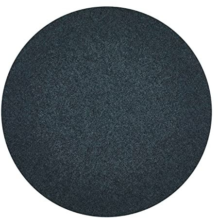 Misento Kunstrasen Rund Poolteppich Rasenteppich mit Noppen Outdoor strapazierfähig pflegeleicht wetterfest 350 cm Rund Anthrazit
