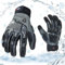 Vgo... 1Paar Winter-Mechaniker-Handschuhe, Sicherheitsarbeitshandschuhe für Kühllager oder Gefrierschrank, Wasserdicht, Stöße und Vibrationen reduzieren, -20℃/-4°F, w/3M Thinsulate (CA7722FLWP)
