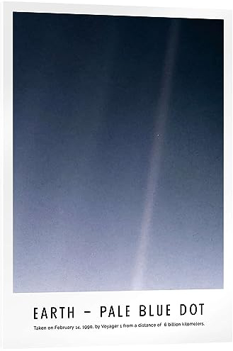 Posterlounge NASA Earth - Pale Blue Dot Acrylglasbild 70 x 90 cm | Carl Sagan Voyager Hubble Webb NAC HST Astronomie Astrophysik Raumfahrt Weltraumforschung Weltraumfotografie Forschung All