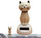 HMLTD Décoration de voiture chat noir, décorations de tableau de bord,Décorations de tableau de bord de jouet de chat de dessin animé solaire | Petit décor de gadget, tableau de bord de chat secouant,