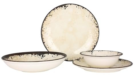 Rinart Geschirrset (Large) - Vega - 24 teilig - 6 Personen - Porzellan