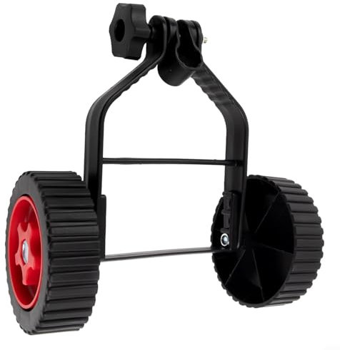 LVYXON Ruedas de soporte ajustables para recortadoras de césped, desbrozadoras de gas, desbrozadora de gasolina/eléctrica, estructura triangular