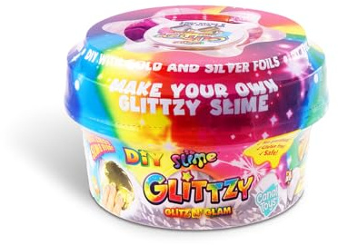 So Slime Glitzy Glitz & Glam Slime Pot - decorate your own clear slime - add in metallic foil and decorations - So Glitzy