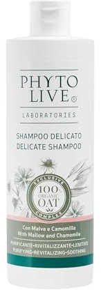 Shampoo Delicato PHYTO LIVE LABORATORIES Cute Sensibile – Formula Lenitiva Malva, Camomilla e Avena – Ideale per Lavaggi Frequenti, pH Fisiologico – 400 ml