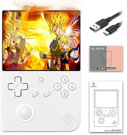 RG40XX V Console de jeux à main rétro, RG40XXV de 4,0 pouces, écran IPS Linux, système intégré 64 G TF carte 5017 jeux, compatible avec sortie TV HDMI, 5G, WiFi, Bluetooth 4.2