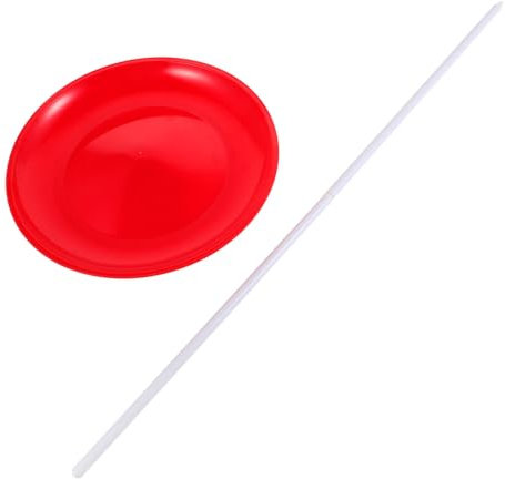 ERINGOGO Assiette Tournante De Jonglerie avec Bâton Accessoires De Jonglage pour Garçon Fille Plaque Rotative Plastique pour Entraînement