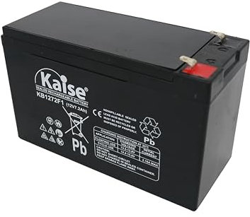Kaise Batería AGM 12V 7.2Ah de Plomo-Ácido - VRLA Sellada, Alta Fiabilidad, Sin Mantenimiento - para SAI, Seguridad, Telecomunicaciones y Sistemas de Respaldo