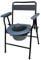 Actiasgear Folding Steel Portable Commode Chair with Safety Lock and 9 Litre Pail, Grey