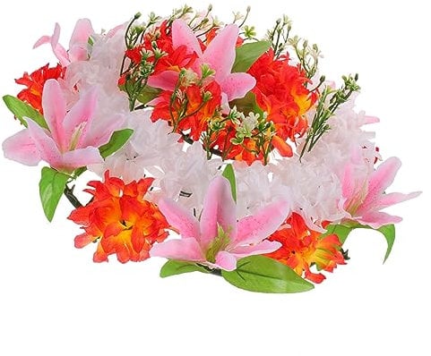 Luxshiny Künstlicher Blumenkranz aus Seide mit Natürlicher Textur Einfach zu Pflegen Rote Friedhofsdeko für Trauerfeier und Beerdigung