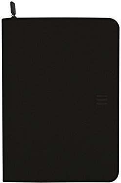 Finocam - A4 Dokumentenmappe SERIE 00- Schwarz | Dokumentenmappe aus Polyester | Dokumentenmappe mit Reißverschluss - Stifthalter und Innentasche für Tablet | Mit Notizblock