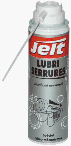 Aerosol Schmiermittel mit Schloss.