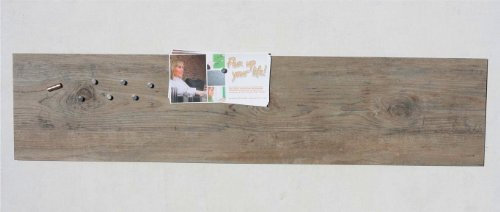 Magnetpinnwand in Holz-Optik: Eiche Silverwood - holzig und grau, Pinwand aus Vinyl mit Stahl-Rückseite, 100cm x 22,5cm