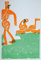 Hap Grieshaber Gehender vor Sphinx Poster Bild Kunstdruck 38x24cm