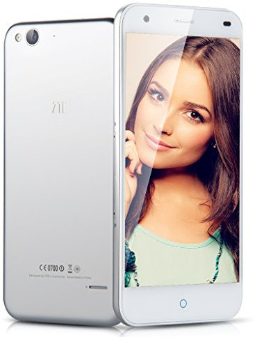 ZTE Blade S6 5'' Zoll IPS HD TouchScreen LTE 4G Smartphone Octa Core Qualcomm MSM8939 1.5GHz Android 5.0 Dual SIM Handy ohne Vertrag 2GB+16GB 13.0MP+5.0MP Dual Kameras GPS Air Gesture WIFI Silber