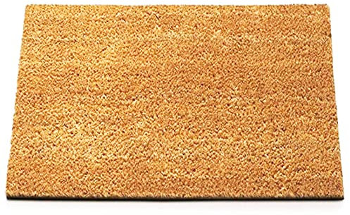 casa pura Kokos Fußmatte - rutsch & wetterfeste bei Schnee & Regen Kokosmatte aus Kokos Naturfasern Meterware, auch für großflächige Eingänge I 17mm, 40x60cm