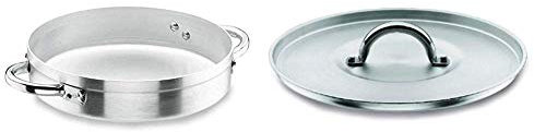Lacor Chef-Aluminio Paellera + Tapa de aluminio, 34 cm