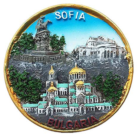 3D-Kühlschrankmagnet, Sofia Bulgarien, Reise-Souvenir, Geschenk, Heim- und Küchen-Dekoration, Magnet-Aufkleber Sofia Bulgarien Kühlschrank-Magnet-Kollektion