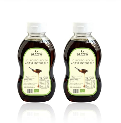 Sciroppo biologico di agave integrale dolcificante naturale 2 confezioni 2x450g