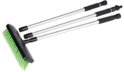 Kinzo - Escoba de Agua para jardín - Manguera de jardín Escoba - 3 Piezas - Extensible - Ligera, Resistente y Resistente a la corrosión