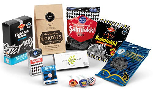 DELICRET - Lakritz Mix Salzig & Salmiak - 11 einzigartige Lakritz Sorten aus Skandinavien - kraftvoll salzig bis unfassbar salzig | begeisterndes Probier-Set 880 g Lakritze