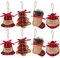 Addobbo 8Pcs Decorazione natalizia Campana/Calza Forme a sfera per albero di Natale Pendente Campana Festa per la casa