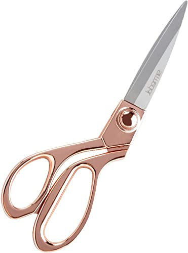 SIRMEDAL Professional Dressmaking Scissors Heavy Duty 8 Rose Gold Stainless Steel Band Cutting Sewing Dressmaking Scissors