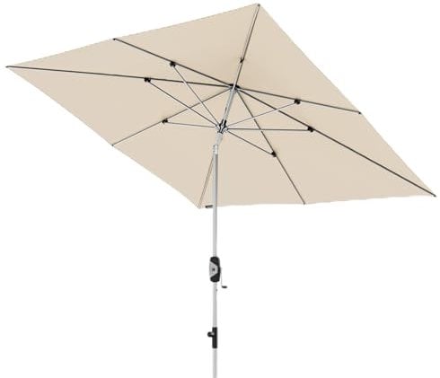 Knirps Automatic Sonnenschirm 240x240cm Natur I innovativer UV-Schutz mit automatischem Öffnen & Schließen I stabiler Gartenschirm I Terrassenschirm kompakt I große Schirmfläche