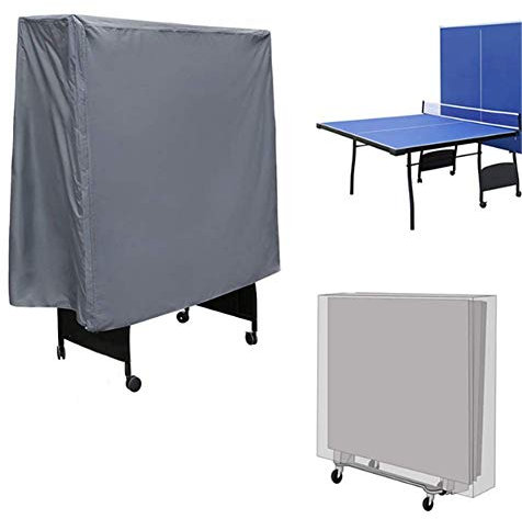 Molinter Tischtennisplatte Schutzhülle wasserdichte Ping Pong Platte Gartenmöbel Plane Hülle Abdeckung Schützen vor Nässe Schmutz 152 * 52 * 144cm