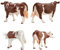 STOBOK 4Pcs Kuh Figur Spielzeug Kunststoff Kuh Figuren Kuh Modell Spielzeug Bauernhof Tier Figuren für Fee Garten Dekoration Kinder Geschenke
