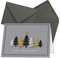 NEUSER PAPIER 15x Weihnachtskarten-Set DIN A6 in Grau mit Weihnachtsbäumen in Scratch-Optik - Faltkarten mit Umschlägen DIN C6 Anthrazit mit Nassklebung - Weihnachtsgrüße für Firmen und Privat