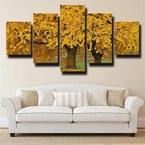 Tableaux, posters et arts décoratifs Arbres Jaune Automne Peintures Impressions Décoration Murale Impressions Affiches Peintures Moderne Décoration - Encadrée