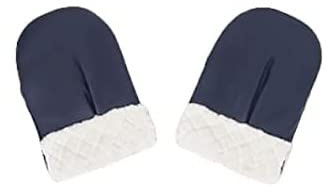 Moufles en cuir synthétique pour chariot bébé couleur NAVY