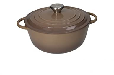 Cocotte taupe fonte émaillée capacité 3 l
