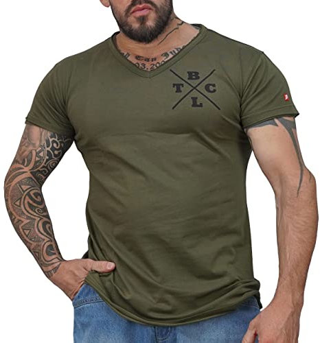 Brachial Premium Herren T-Shirt Move Slim-Fit Grün M - für Freizeit Bodybuilding Workout Gym Kraftsport Fitness