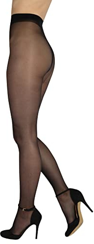 BANANALU Seidenglanz elastische 20 Den Damen Strumpfhosen Multifibra Elegant 20 Nero XXL