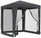 vidaXL Partyzelt mit 4 Mesh-Seitenwänden Gartenzelt Festzelt Pavillon Zelt Gartenpavillon Gazebo Gartenlaube Bierzelt Faltzelt Camping Anthrazit 2x2 m HDPE