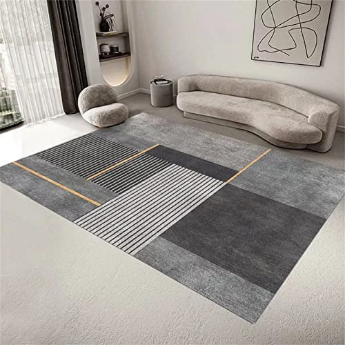 DJHWWD Teppichläufer Teppich Petrol Wohnzimmer-Schlafzimmer-Nachttischdecke Im Nordischen Stil, Schlichter Stil, Couchtisch, Bodenmatte, Minimalistisches Sofakissen, Grau Wohnzimmer 120X160cm