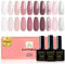 Yueshop Gel Nail Polish,10PCS Nude Pink Glitter Silver White Gel Polish Set Soak Off UV Lamp Nail Polish DIY Manicure Set For Women, 8ml
