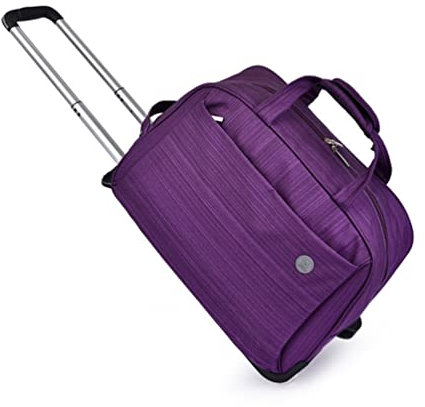 FEEIMOL Reisetasche mit Rollen Unisex 2-Rad Trolley Reisetasche Trolley Handgepäck Damen und Herren (Lila)