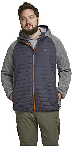 JACK & JONES PLUS Jjemulti Veste matelassée PS Noos Jacket, Gris mélangé-Détails : Ensemble de Manchons, XXXXXXXL Homme